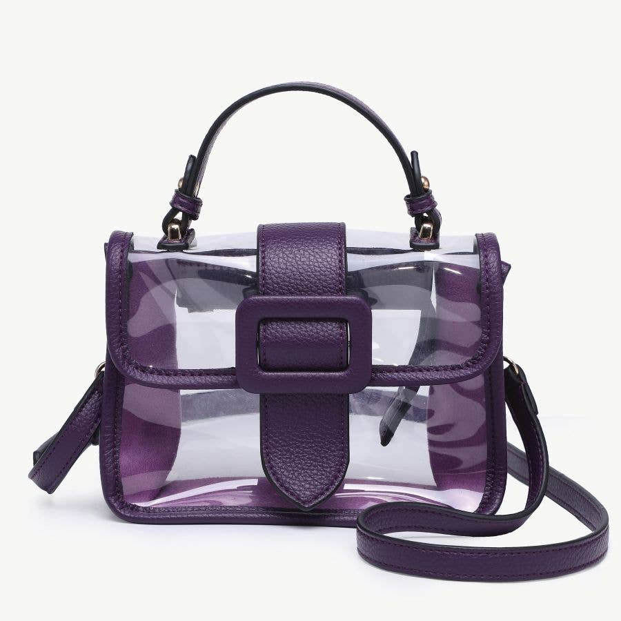 Toni Clear Flapover Stadium Purse