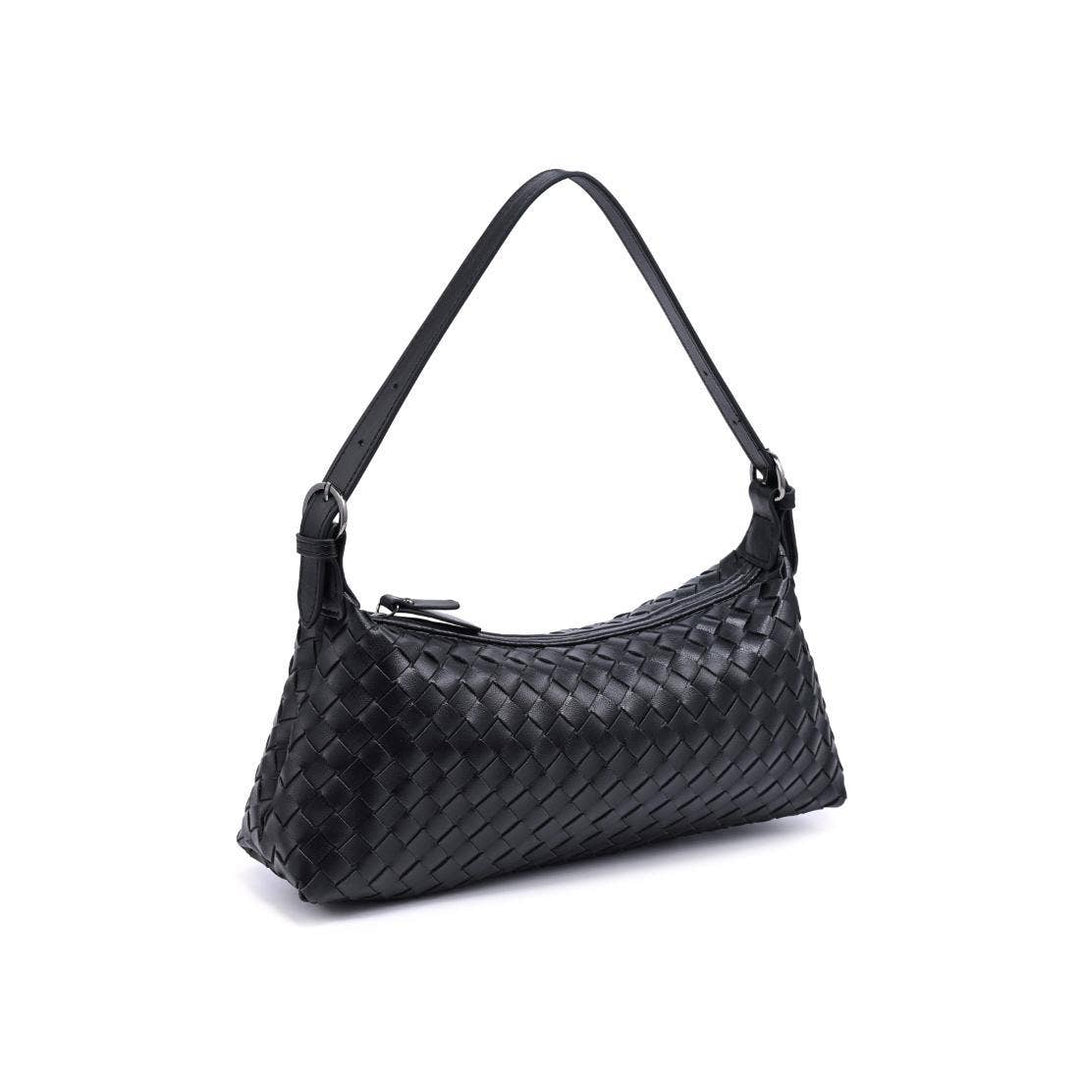 Audrey Woven Baguette Shoulder Bag