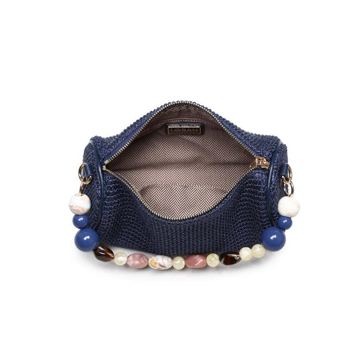 Rachel Beaded Handle Barrel Handbag