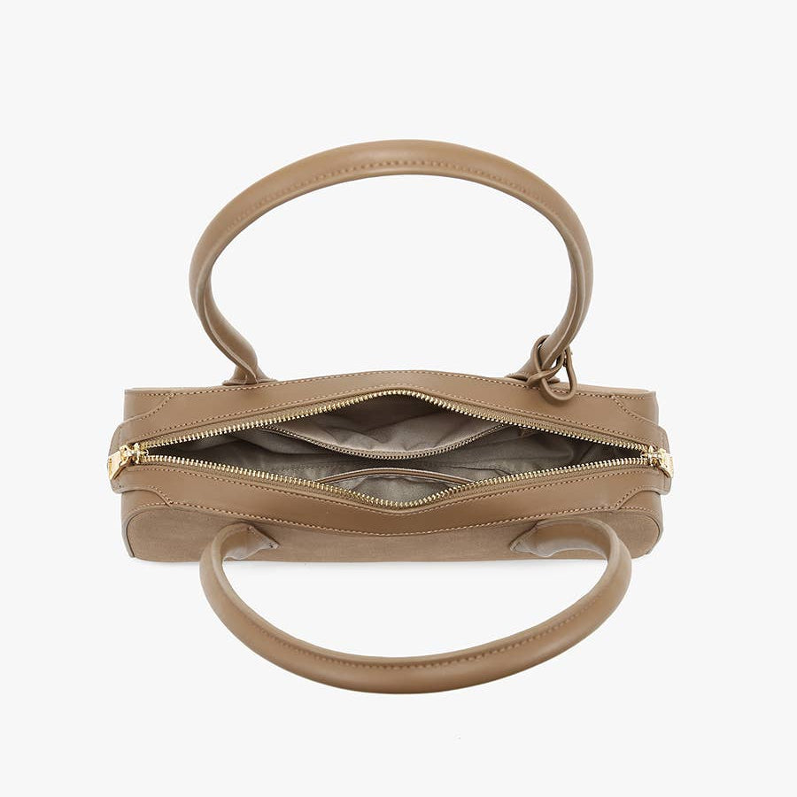 Jonava Faux Suede Structured Shoulder Bag - Handbags - - - Azil Boutique