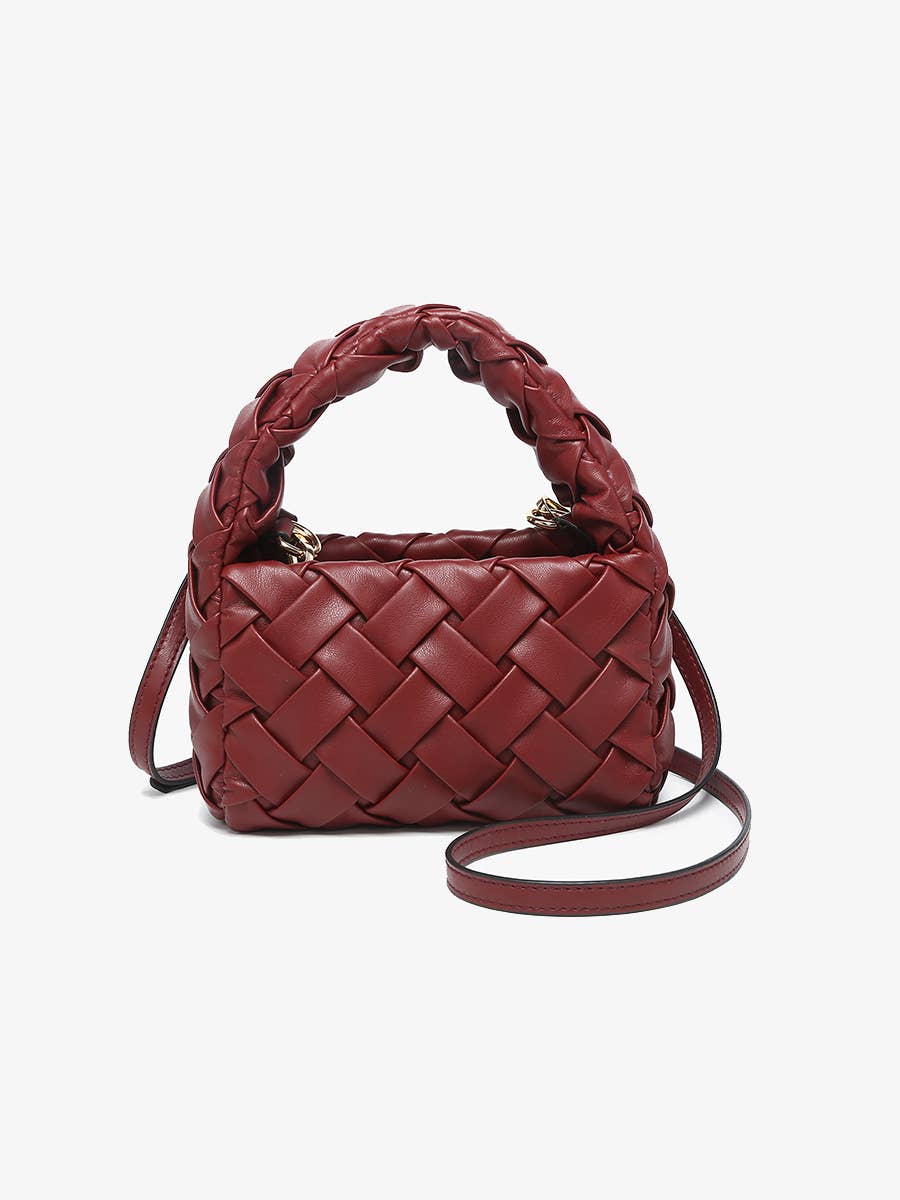 Moxie Woven Mini Crossbody Bag - Handbag - Wine - Wine - Azil Boutique