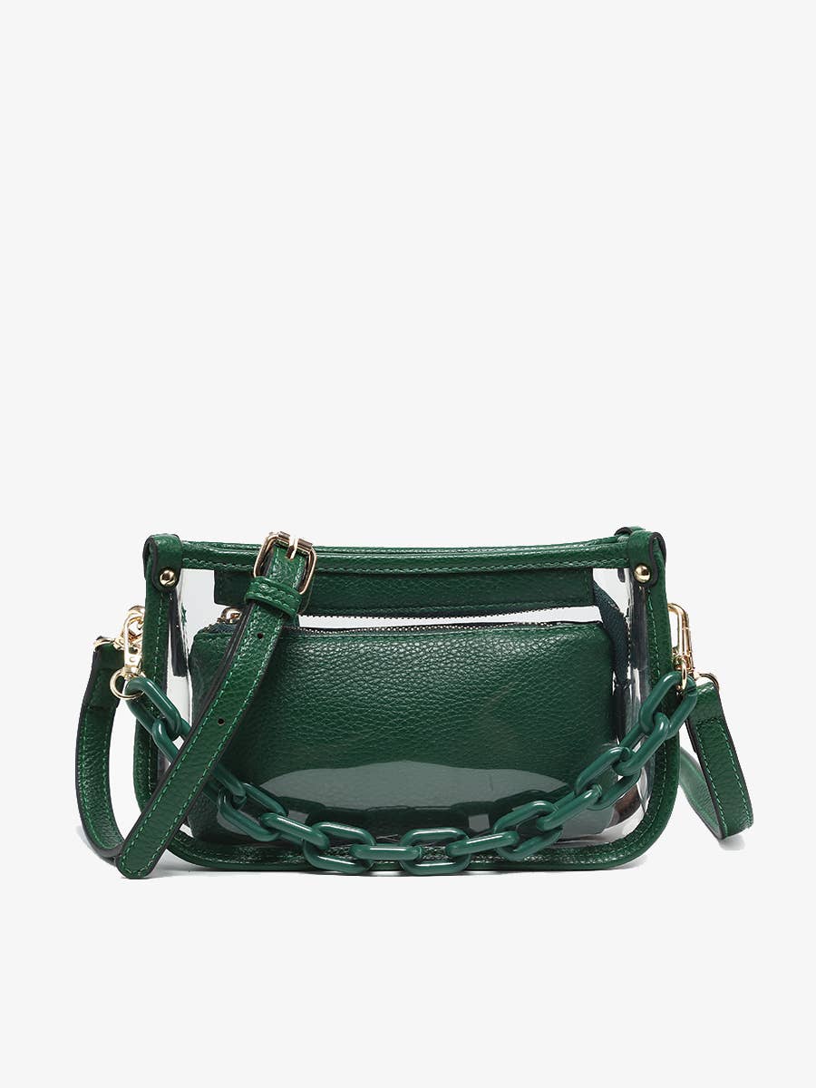 Jessica Clear Stadium Bag - Handbags - Green - Green - Azil Boutique