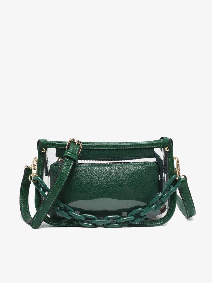 Jessica Clear Stadium Bag - Handbags - Green - Green - Azil Boutique