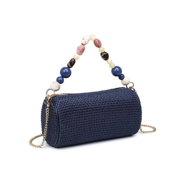 Rachel Beaded Handle Barrel Handbag