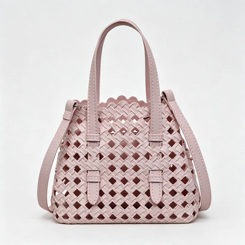 Mini Woven Cutout Handbag