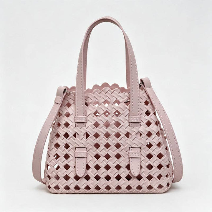 Mini Woven Cutout Handbag