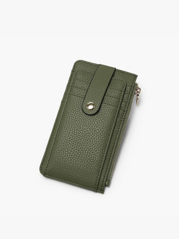 Mae Multi-Card Wallet w/ Strap Snap Closure | WL2541 - Wallets - Olive - Olive - Azil Boutique