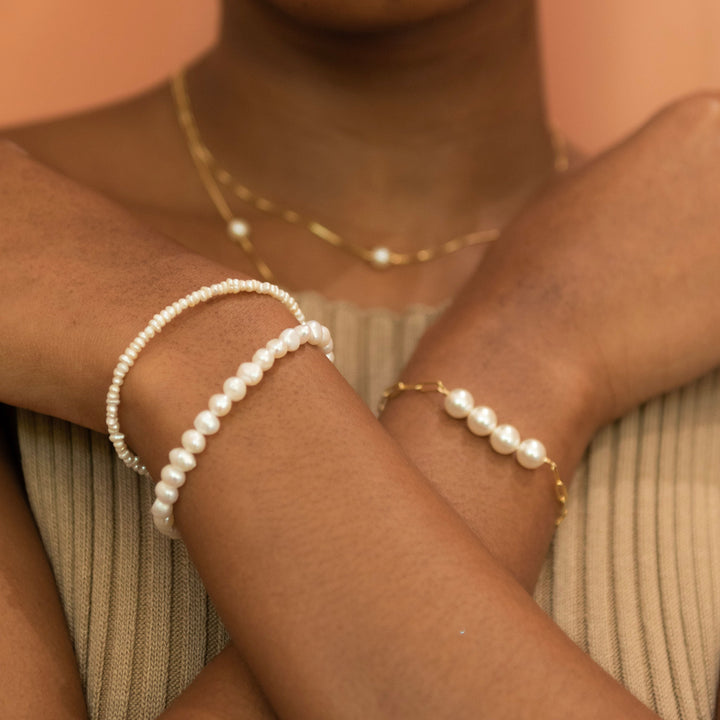 Pearl Cluster Choker Necklace - Necklaces -  -  - Azil Boutique