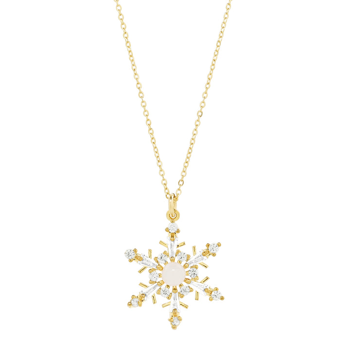 CZ Snowflake Necklace - Necklaces -  -  - Azil Boutique