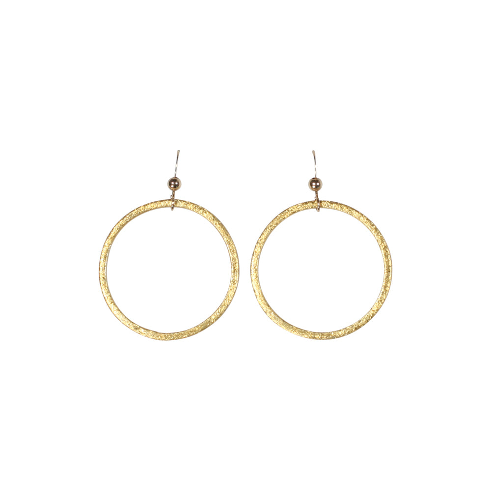 SALE - Brushed Hoop Earring - Earrings - Gold - Gold / Large - Azil Boutique