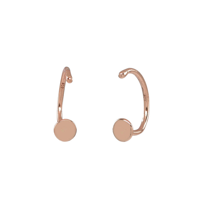 Circle Open Huggies - Earrings - Rose Gold - Rose Gold - Azil Boutique