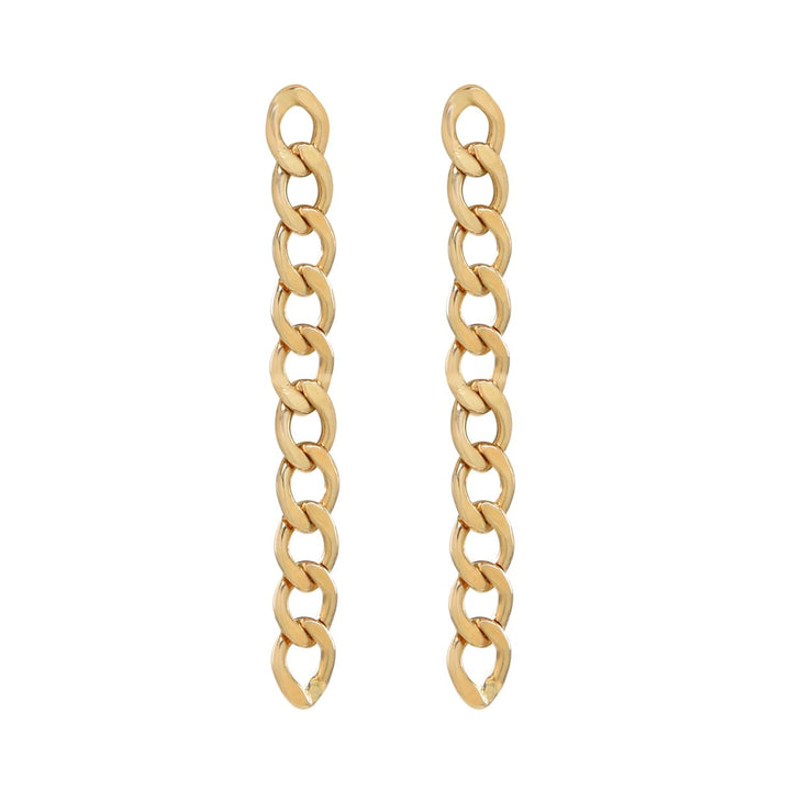 Curb Chain Studs/ Huggie Hoops - Earrings -  -  - Azil Boutique