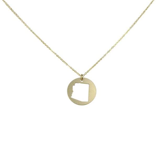 SALE - State Outline Necklace - Necklaces - Gold - Gold / AZ - Azil Boutique