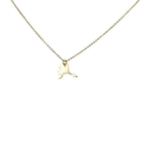 State Necklace - Necklaces - Gold - Gold / AK - Azil Boutique