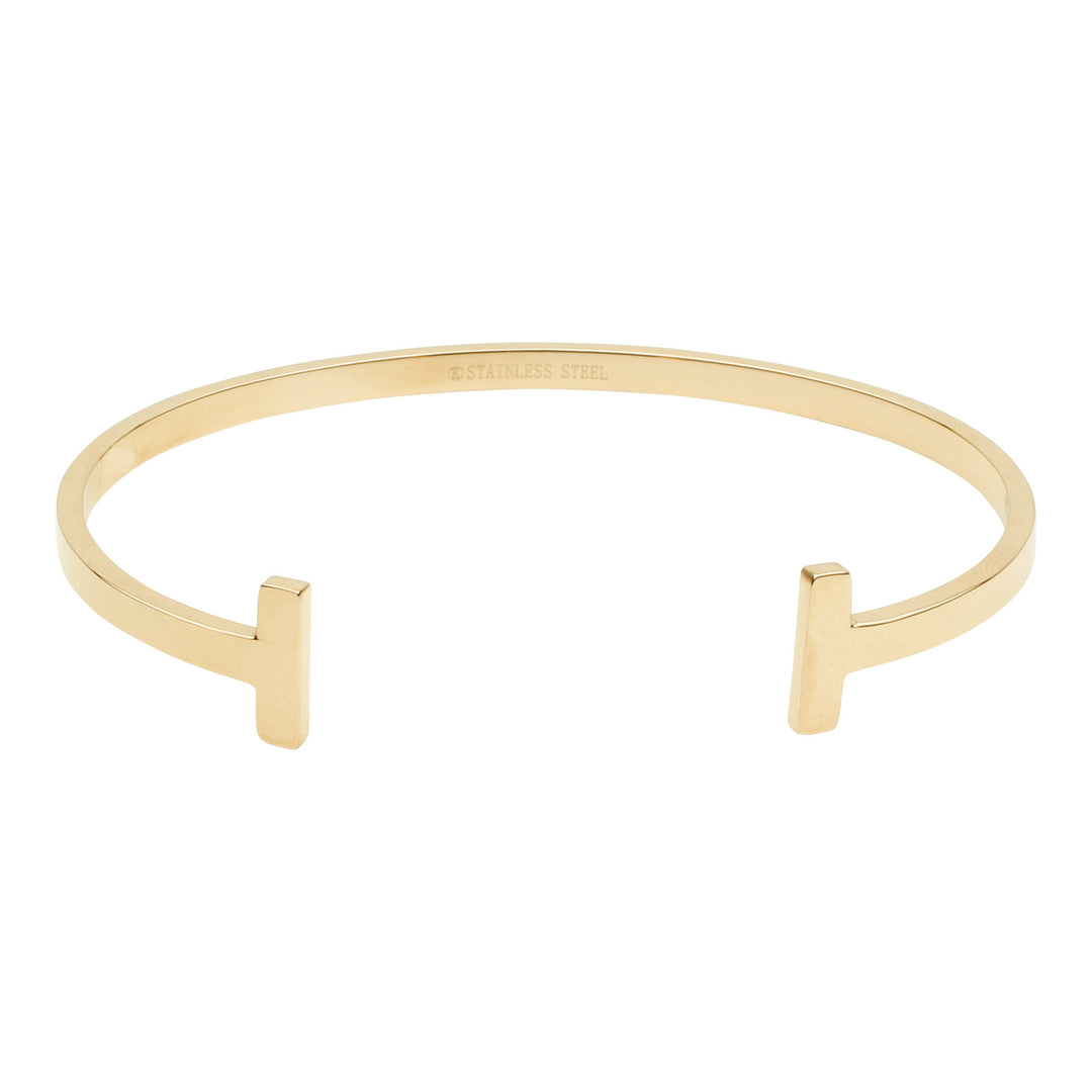 Double Bar Cuff - Bracelets - Gold - Gold - Azil Boutique