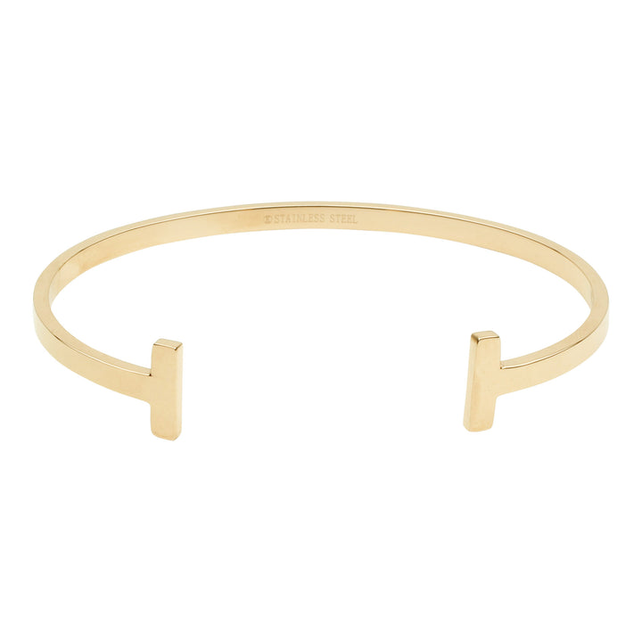 Double Bar Cuff - Bracelets - Gold - Gold - Azil Boutique