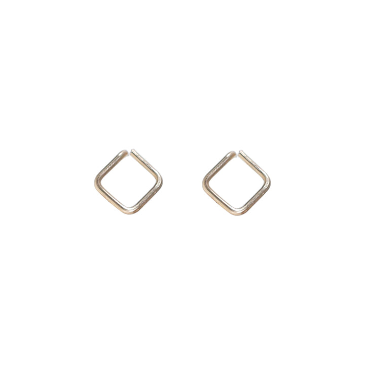 Square Wirewrapped Studs - Earrings -  -  - Azil Boutique
