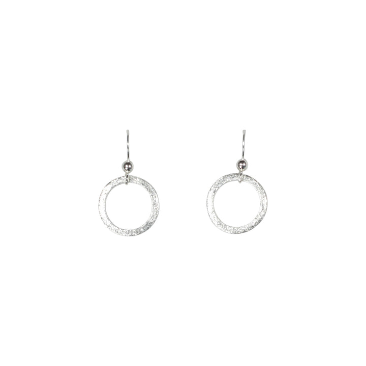 SALE - Brushed Hoop Earring - Earrings - Silver - Silver / Small - Azil Boutique