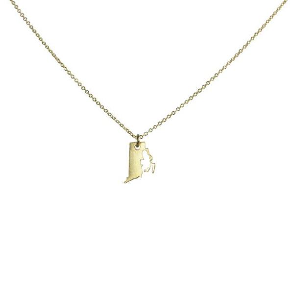 State Necklace - Necklaces - Gold - Gold / RI - Azil Boutique