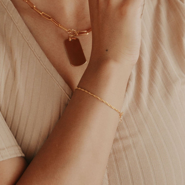Thick Rope Chain Bracelet - Bracelets -  -  - Azil Boutique