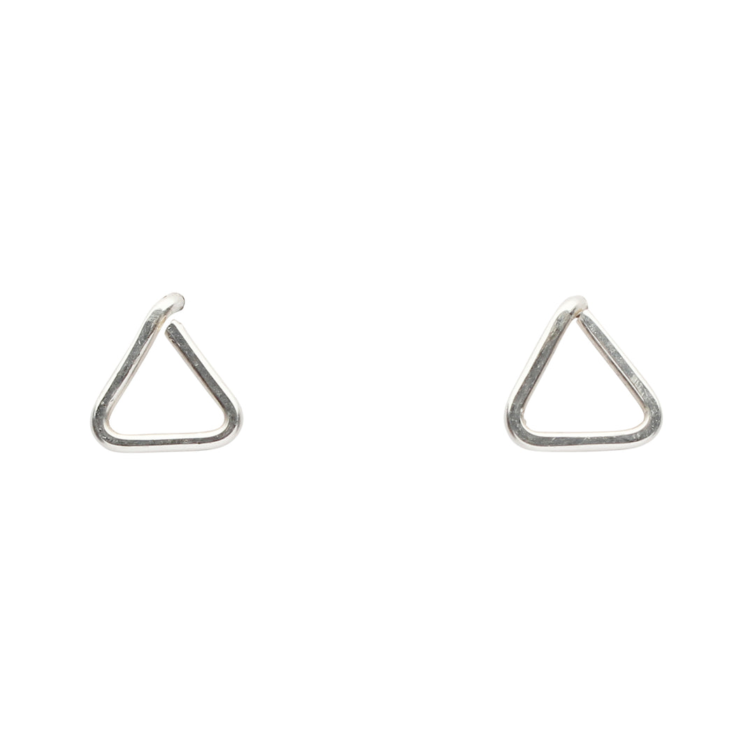 Triangle Wirewrapped Studs - Earrings - Silver - Silver - Azil Boutique