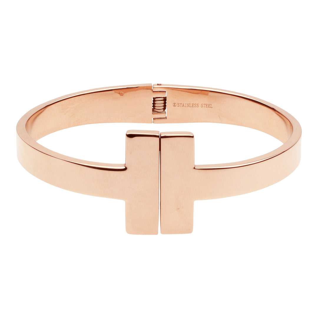 SALE - Closed Double Bar Hinged Cuff - Bracelets - Rosegold - Rosegold - Azil Boutique