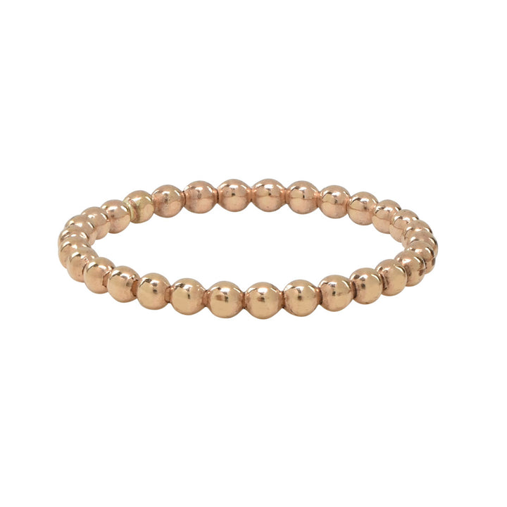 Beaded Stacking Ring - Rings - Round - Round / Gold / 4 - Azil Boutique