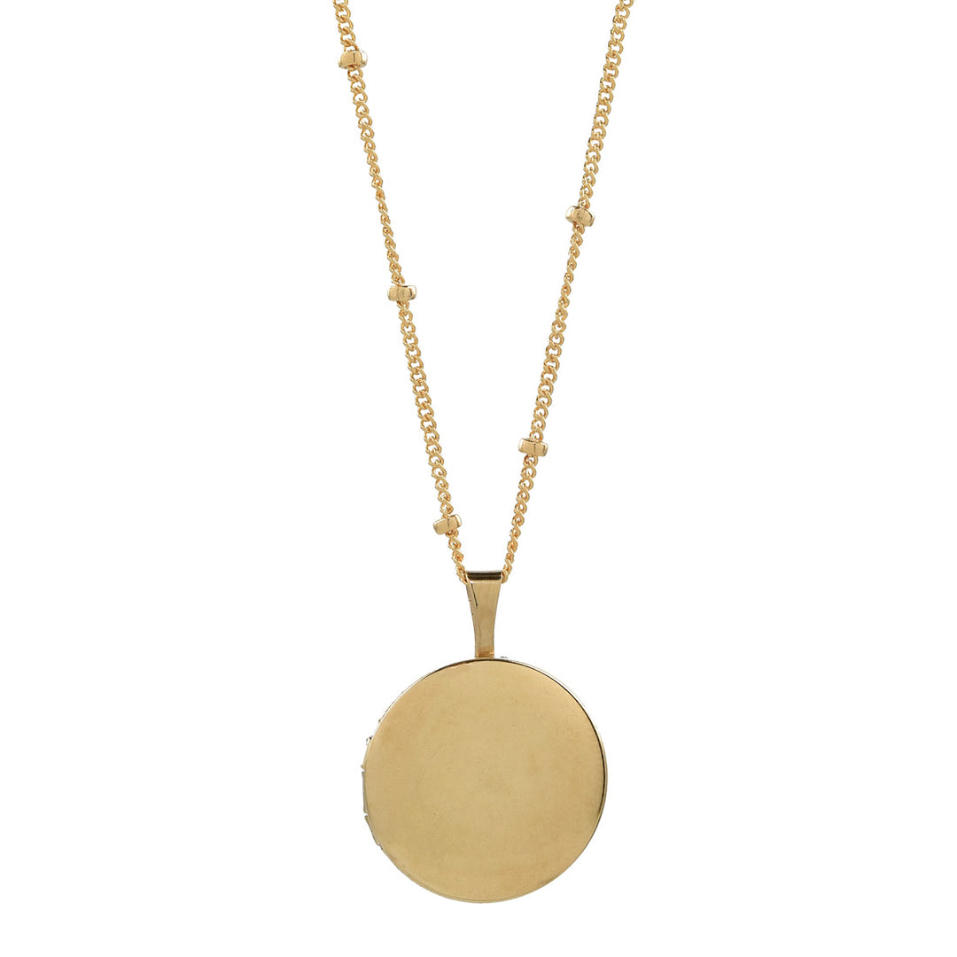 Round Locket - Necklaces - Gold - Gold - Azil Boutique
