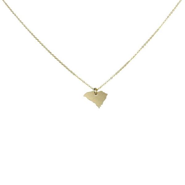 State Necklace - Necklaces - Gold - Gold / SC - Azil Boutique