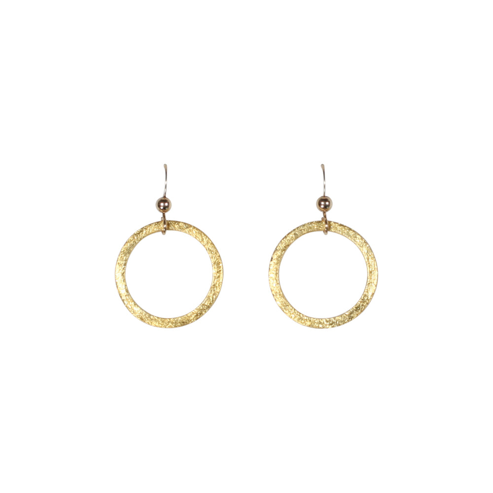 SALE - Brushed Hoop Earring - Earrings - Gold - Gold / Medium - Azil Boutique