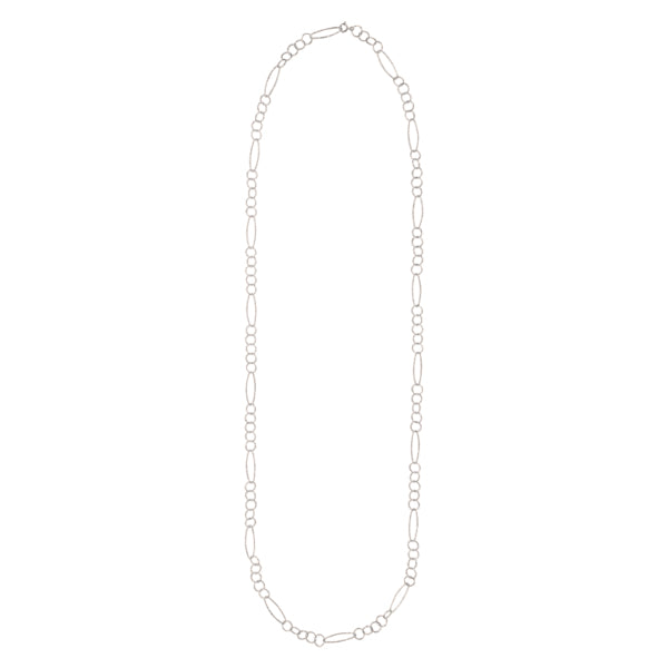 Multi-Interlocking Diamond Cut & Marquise Necklace - Necklaces - Silver - Silver - Azil Boutique
