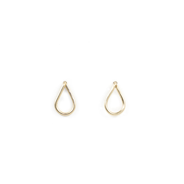 Teardrop Wirewrapped Studs - Earrings - Gold - Gold / Extra Small - Azil Boutique
