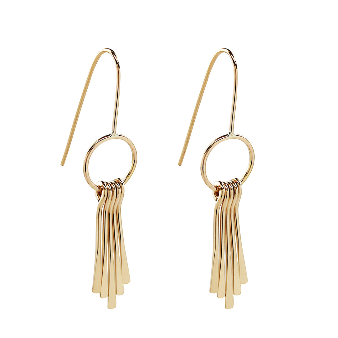 Fringe Earrings - Earrings - Gold - Gold - Azil Boutique