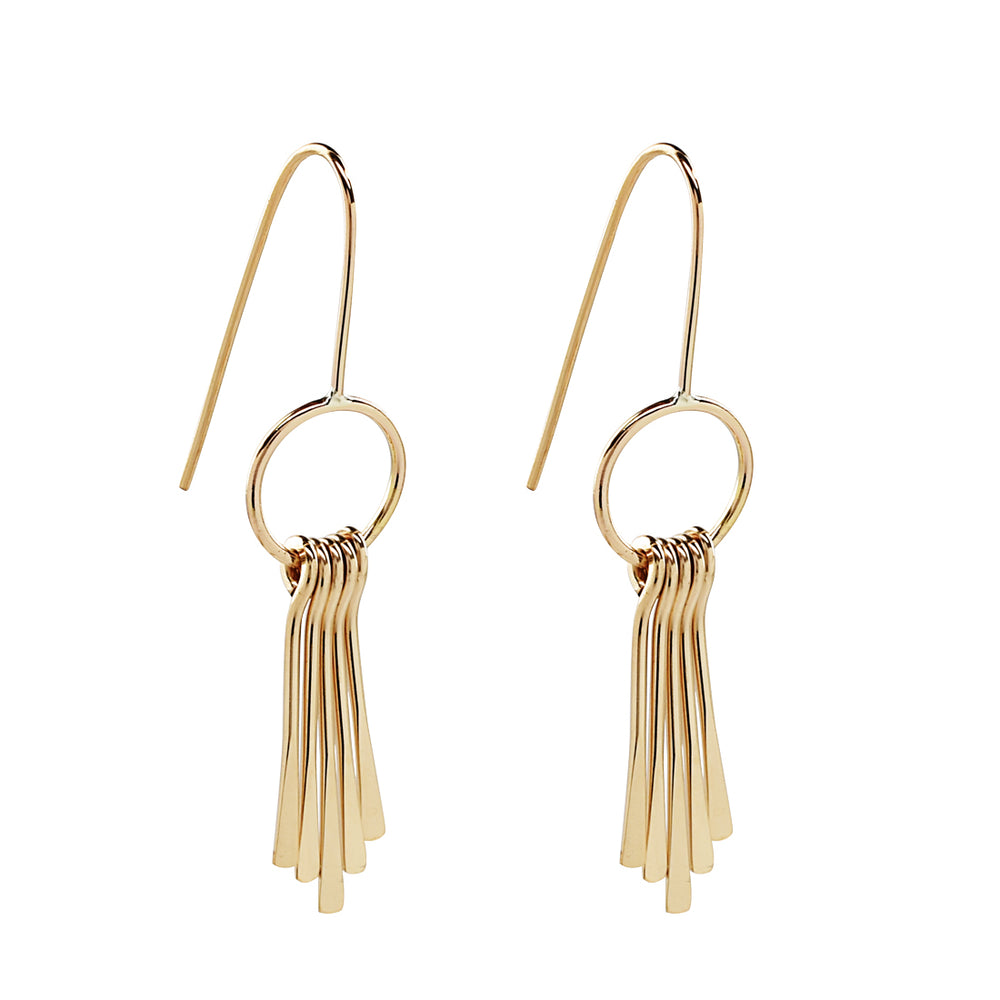 Fringe Earrings - Earrings - Gold - Gold - Azil Boutique
