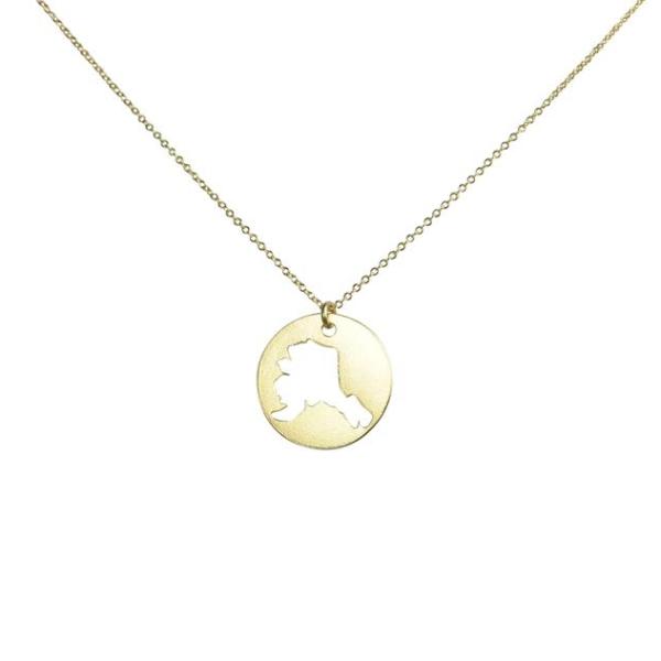 SALE - State Outline Necklace - Necklaces - Gold - Gold / AK - Azil Boutique