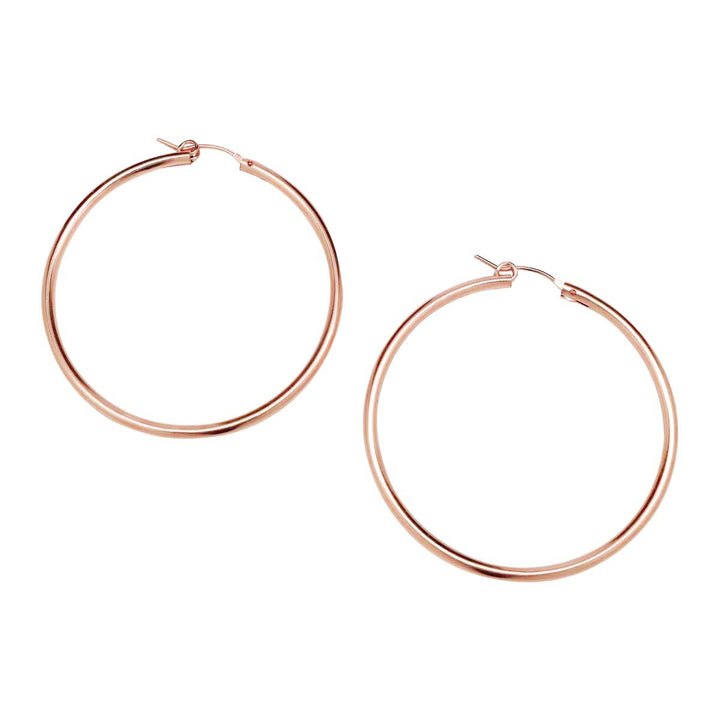 Tube Hoops - Earrings - Rose Gold - Rose Gold / X-Large - Azil Boutique