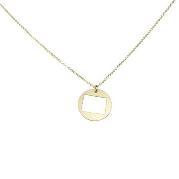 SALE - State Outline Necklace - Necklaces - Gold - Gold / CO - Azil Boutique
