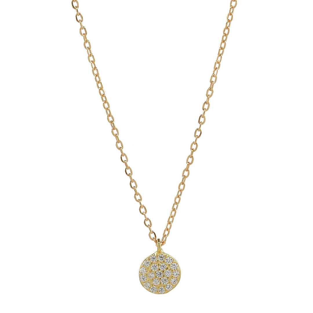 Round Multi CZ Necklace - Necklaces - Gold - Gold / 6mm - Azil Boutique