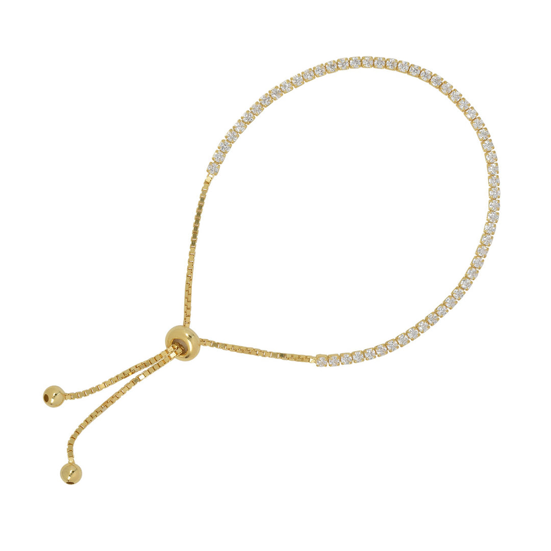 CZ Tennis Bracelet - Bracelets - Gold - Gold - Azil Boutique