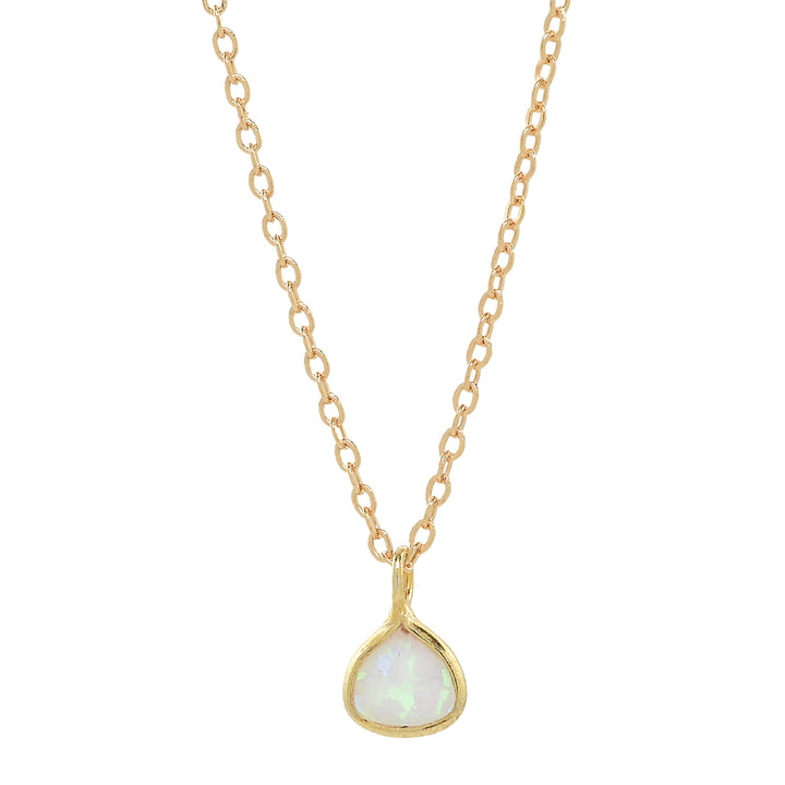 Triangle Opal Necklace - Necklaces -  -  - Azil Boutique