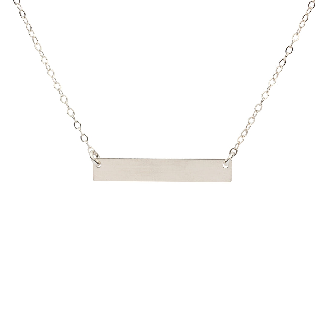 SALE - Thick Bar Necklace - Necklaces - Silver - Silver - Azil Boutique