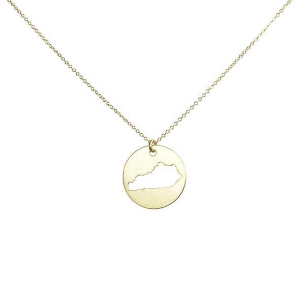 SALE - State Outline Necklace - Necklaces - Gold - Gold / KY - Azil Boutique