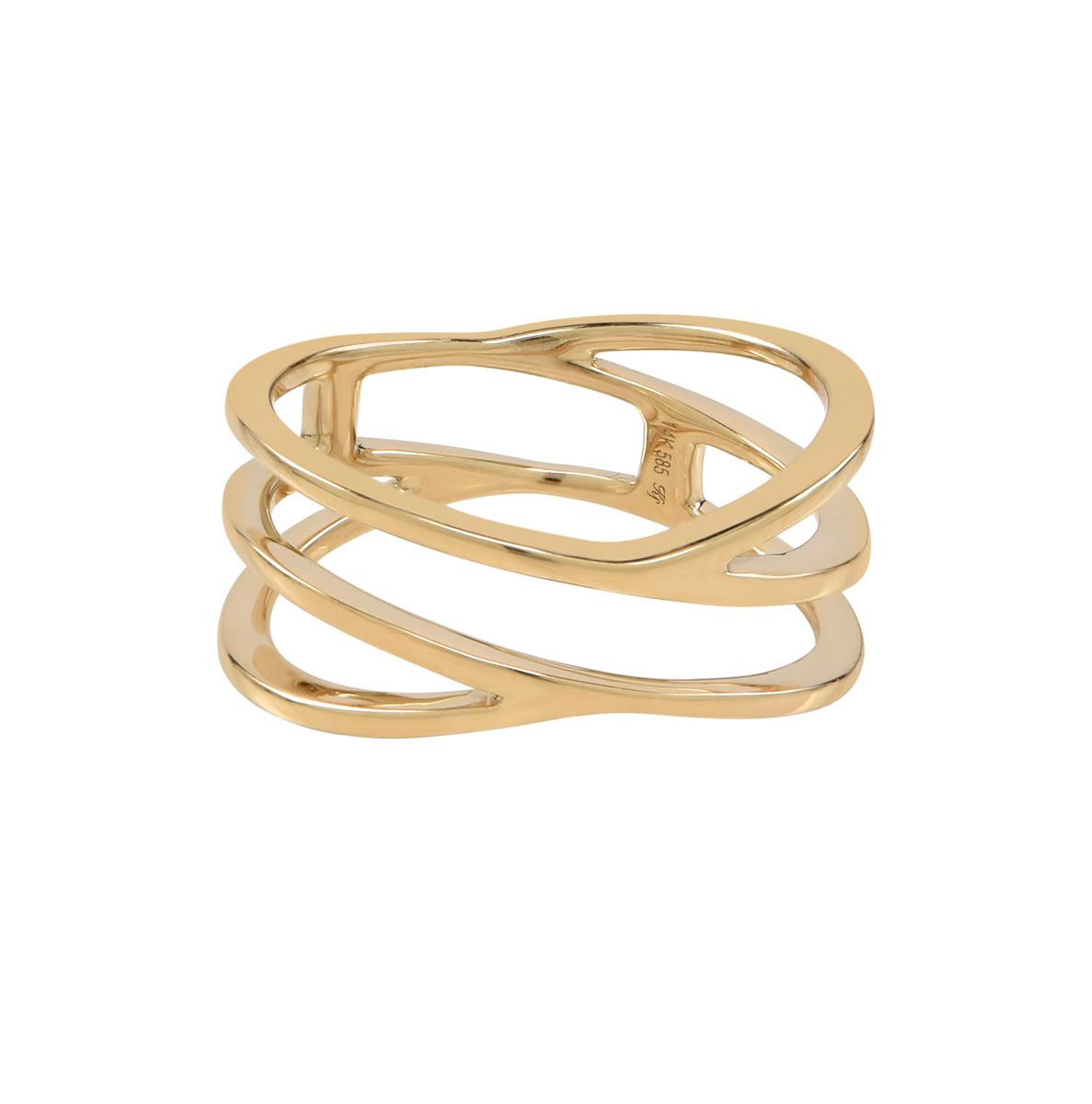 14k Swirl Ring – Azil Boutique