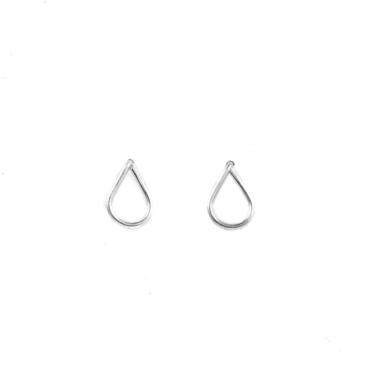 Teardrop Wirewrapped Studs - Earrings - Silver - Silver / Extra Small - Azil Boutique