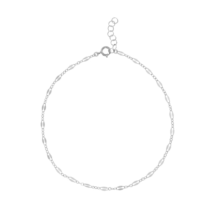 Geometric Cable Chain Anklet - Bracelets - Silver - Silver / 9 - Azil Boutique