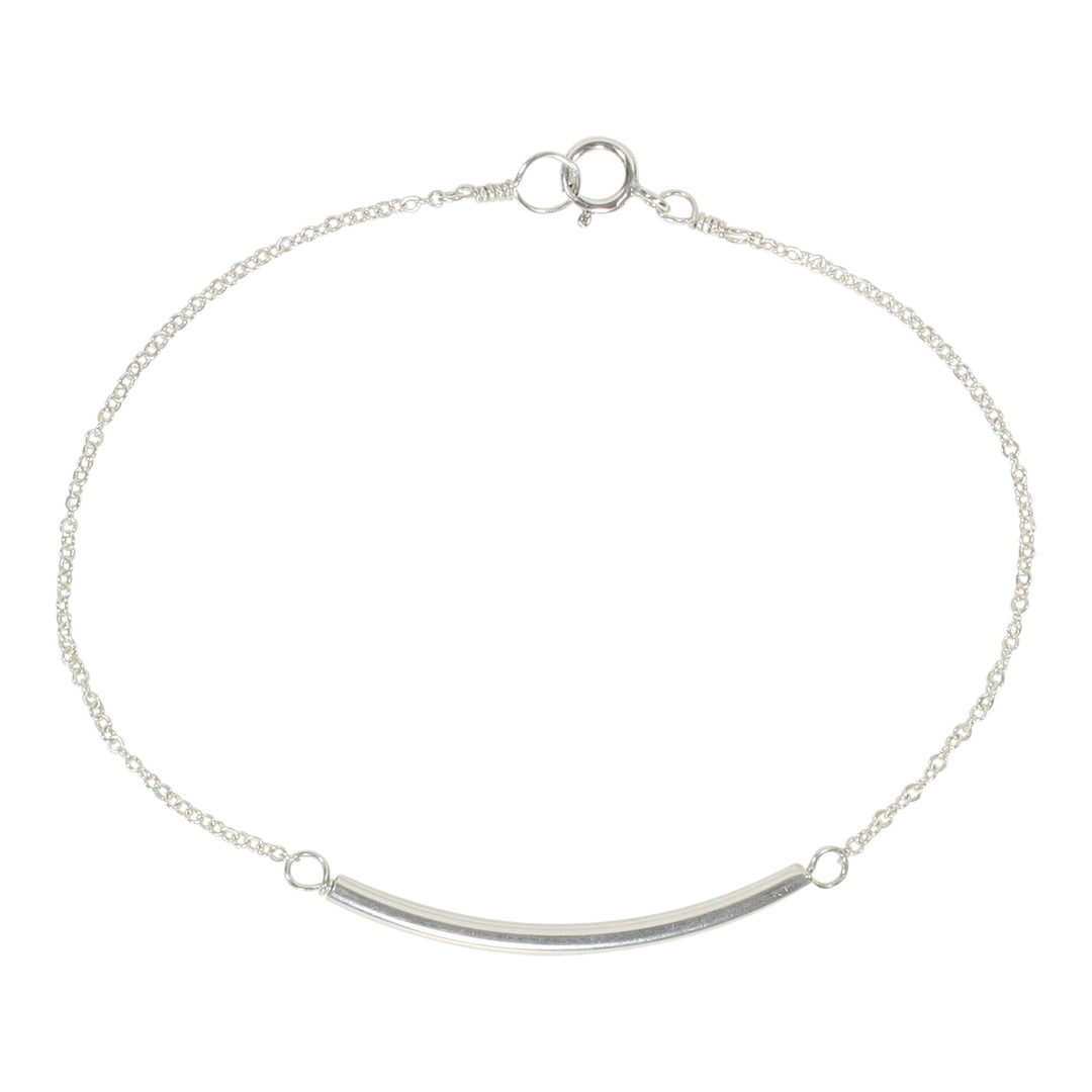SALE - Curved Tube Bracelet - Bracelets - Silver - Silver - Azil Boutique
