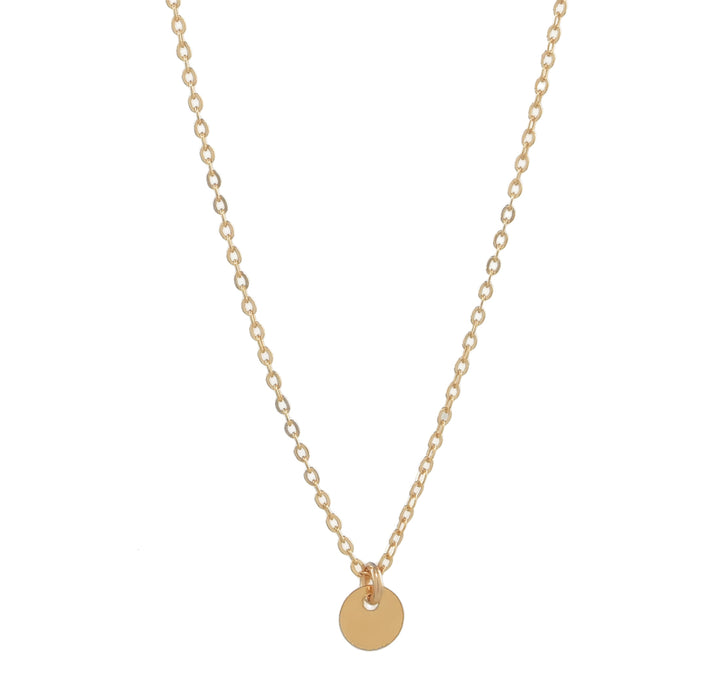 Single Disc Necklace - Necklaces - Gold - Gold - Azil Boutique
