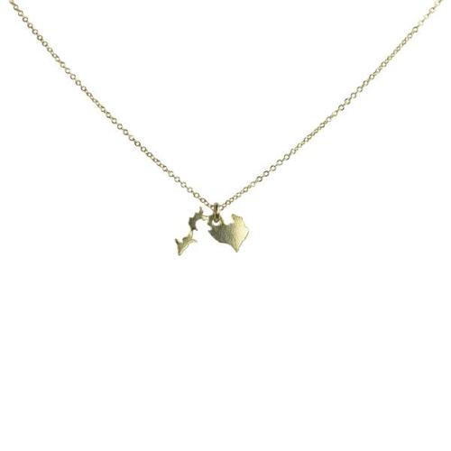 State Necklace - Necklaces - Gold - Gold / MI - Azil Boutique