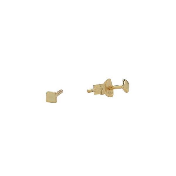 Tiny Square Studs - Earrings - Gold - Gold - Azil Boutique