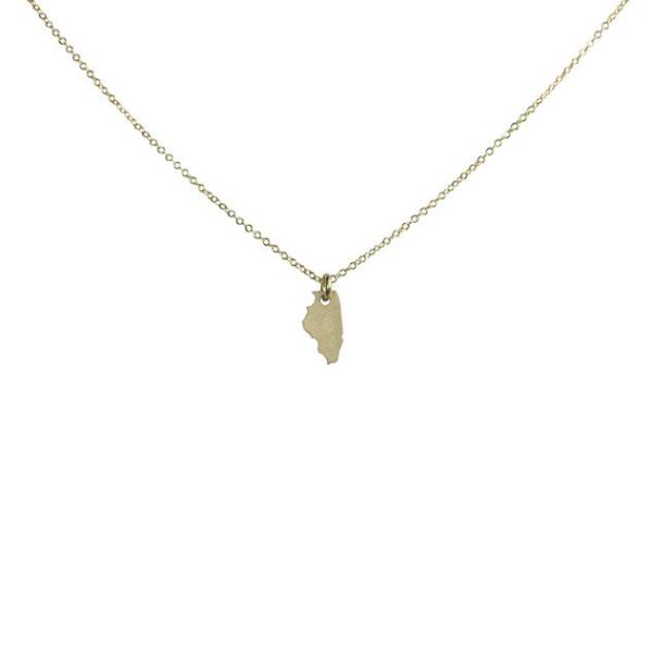 State Necklace - Necklaces - Gold - Gold / IL - Azil Boutique